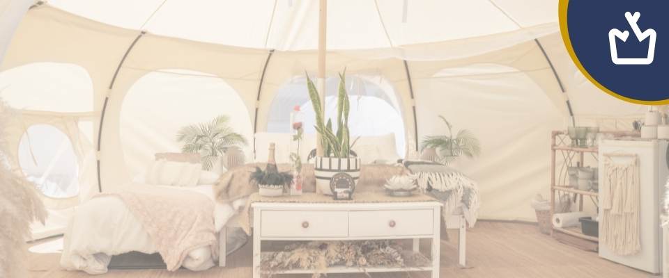 Glamping trend luxury in the tent