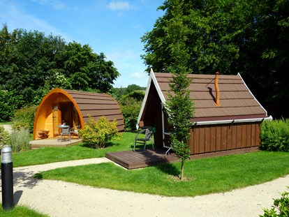 Luxuscamping - Art der Unterkunft: Hütte/POD - Niederrhein - Der Pod und Troll von außen © Campingpark Kerstgenshof - Campingpark Kerstgenshof Pods auf dem Campingpark Kerstgenshof