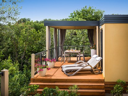 Luxuscamping - getrennte Schlafbereiche - Funtana - Istra Premium Camping Resort - Meinmobilheim Orlandin Premium auf dem Istra Premium Camping Resort