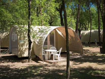 Luxuscamping - Preisniveau: moderat - Adria - Spezielles Zelt "CoCo Sweet" auf Camping Ca'Savio - Camping Ca' Savio Zelt CoCo Sweet auf Camping Ca'Savio