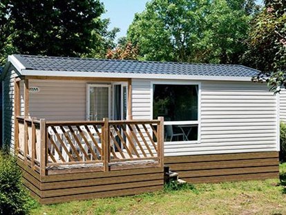 Luxuscamping - Terrasse - Mullerthal - Loggia Campingplatz Neumuhle Luxemburg Mullerthal - Camping Neumuehle Muellerthal Loggia MobilHeim Glamping Neumuhle Luxemburg. 4 Pers. 2 Schlaffzimmer. Douche. Wc.