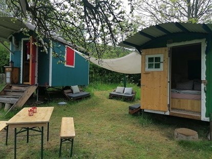 Luxuscamping - WC - Biedenkopf - Außenbereich - Ecolodge Hinterland Bauwagen Lodge