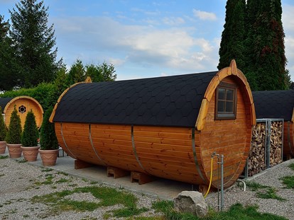 Luxuscamping - Art der Unterkunft: spezielle Unterkunft - Region Augsburg - Lech Camping Schlaf-Fass bei Lech Camping