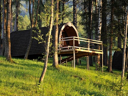 Luxuscamping - Sonnenliegen - Panorama Wood-Lodge - Nature Resort Natterer See Wood-Lodges am Nature Resort Natterer See