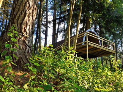 Luxuscamping - Kaffeemaschine - Panorama Wood-Lodge - Nature Resort Natterer See Wood-Lodges am Nature Resort Natterer See