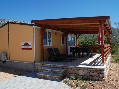Luxuscamping - Dusche - Split - Dubrovnik - Camping Nevio - Gebetsroither Luxusmobilheim von Gebetsroither am Camping Nevio