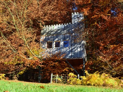 Luxuscamping - Grill - Weserbergland, Harz ... - Baumhaus Burg für 4 Personen, mit Dachterrasse. - Baumhaushotel Solling Baumhaushotel Solling