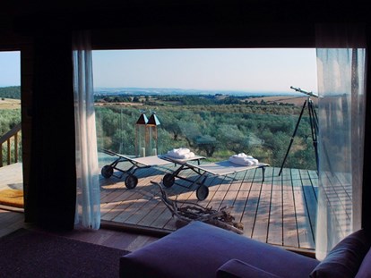 Luxuscamping - Dusche - Viterbo - Bildquelle: http://www.lapiantata.it/, Black Cabin - La Piantata La Piantata