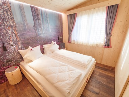 Luxuscamping - Art der Unterkunft: Bungalow - Südtirol - Bozen - Schlafzimmer - Camping Olympia Alpine Lodges am Camping Olympia