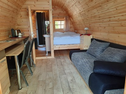 Luxuscamping - Kochmöglichkeit - Premium Pod mit Duschbad - Campotel Nord-Ostsee Camping Pods