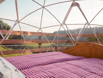 Luxuscamping - Parkplatz bei Unterkunft - Lebenshof im Emmental Adventurly Bubble-Suite auf Lebenshof im Emmental