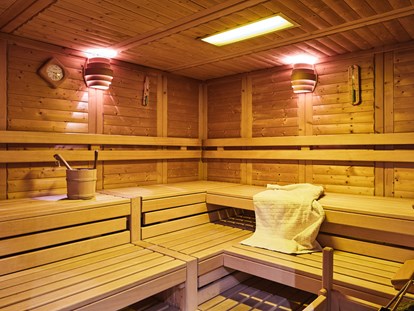 Luxuscamping - Preisniveau: günstig - Tirol - Finnische Sauna - Camping Dreiländereck in Tirol Blockhütte Aifnerblick Camping Dreiländereck Tirol