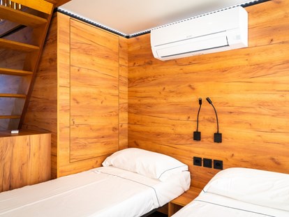 Luxuscamping - Bad und WC getrennt - Toskana - Glamping-Zelt Safari Loft - Grundriss Dachboden - Camping Lacona Pineta Glamping Tent Safari Loft auf Camping Lacona Pineta