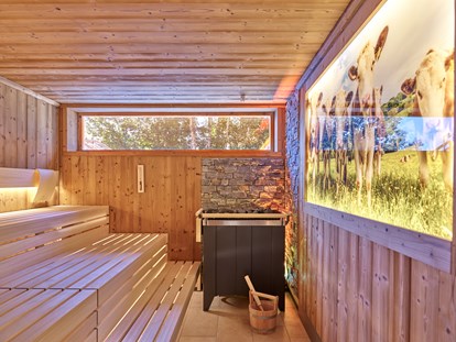 Luxuscamping - Wellnessbereich - Die finnische Sauna in unserer Thermal-Vital-Oase. - Kur- und Feriencamping Holmernhof Dreiquellenbad