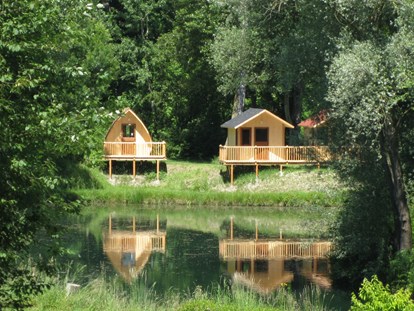 Luxuscamping - Art der Unterkunft: spezielle Unterkunft - Au an der Donau - unsere Hütten am Campingplatz - Camping Au an der Donau Hütten auf Camping Au an der Donau