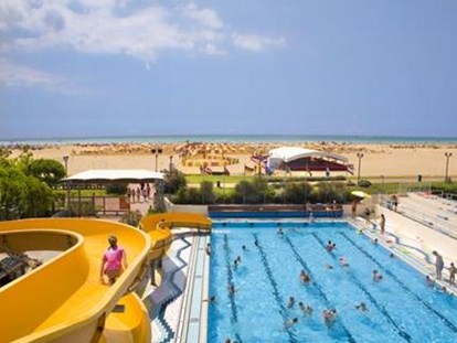 Luxuscamping - Dusche - Lignano - Pool mit Wasserrutsche - Villaggio Turistico Internazionale Maxi-Caravan am Villaggio Turistico Internazionale