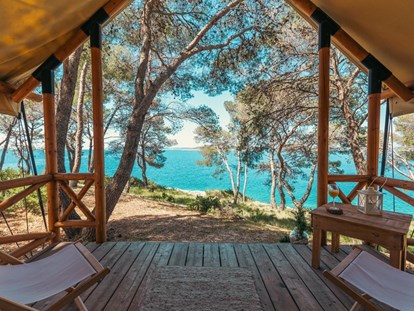 Luxuscamping - Terrasse - Split - Dubrovnik - Obonjan Island Resort Glamping Lodges