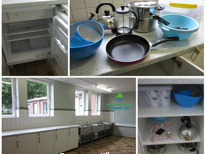 Luxuscamping - Kühlschrank - Niederrhein - Kühl- und Geschirrschrank kann gemietet werden. - Chalets/ Mobilheime Trekkinghütte Cottage