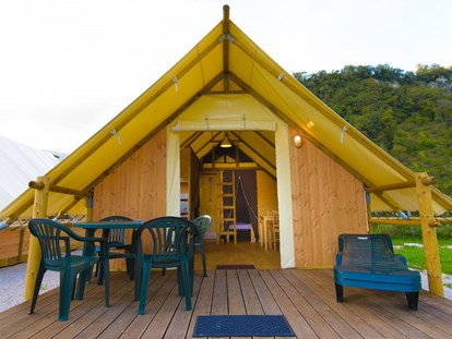Luxuscamping - Art der Unterkunft: Safari-Zelt - Belluno - Camping al Lago Arsie Sampei Zelt am Camping al Lago Arsie