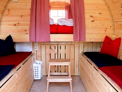 Luxuscamping - Unterkunft alleinstehend - Mecklenburg-Vorpommern - Innenansicht - Camping Pommernland Campingfässer auf Camping Pommernland