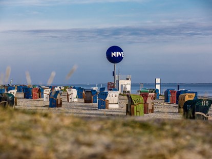 Luxuscamping - Preisniveau: günstig - Nordseeküste - Strand Dornumersiel  - Nordseestrand in Dornumersiel Pipowagen auf dem Campingplatz am Nordseestrand in Dornumersiel