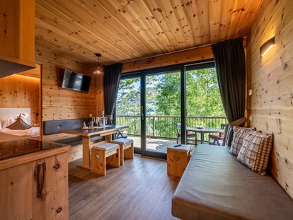 Luxuscamping - Dusche - Camping Seiser Alm Dolomiten Lodges