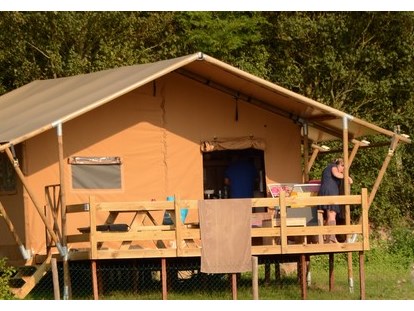 Luxuscamping - Dusche - Süd - Vendée - Camping Village de La Guyonniere Safari-Zelte auf Camping Village de La Guyonniere